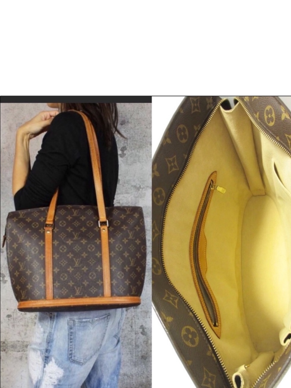 Authentic tote Louis Vuitton Monogram Canvas Babylone
